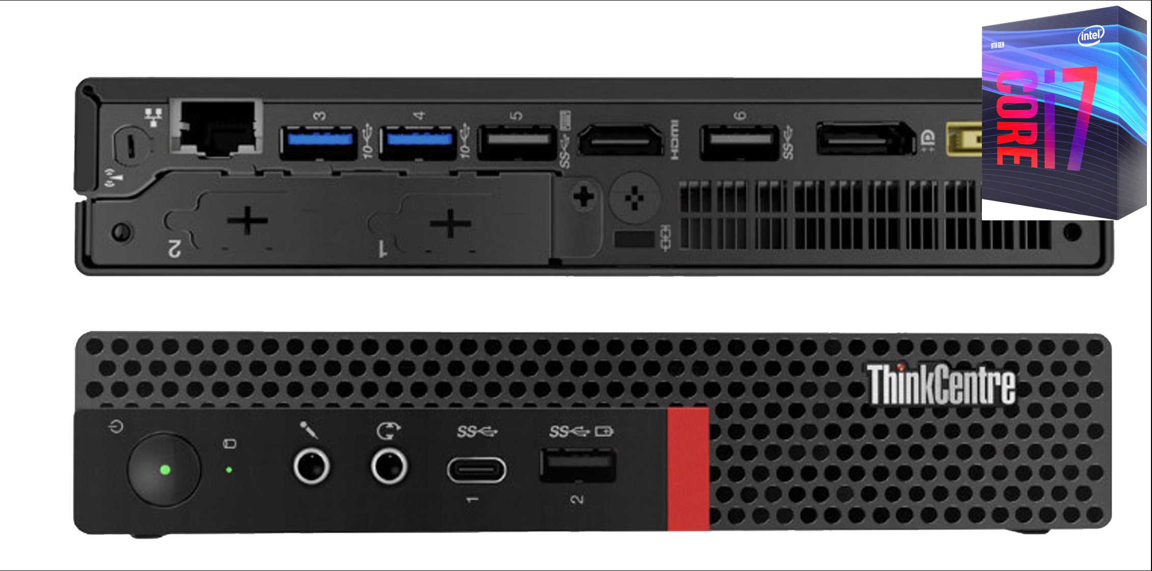 Hayyo ThinkCentre Mini PC | Core™ i7 (9th Gen) [8 Cores, 8 Threads] [WUI] Core™ i7 - 9700 [8 Cores, 8 Threads] (32 GB RAM/Intel® Ultra HD 630 Graphics/1 TB SSD Capacity/Windows 11 Pro) Mini Tower with MS Office image 1