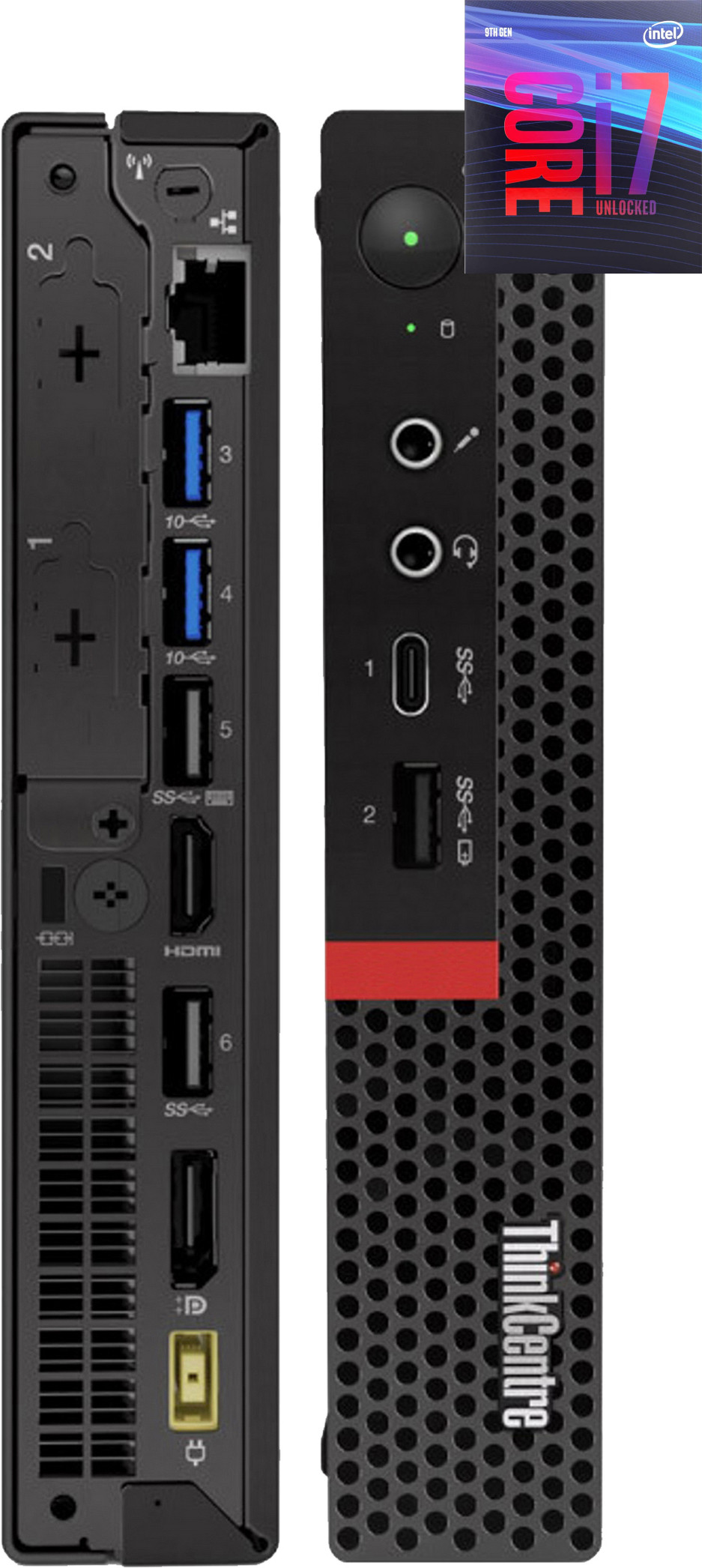NCS (NIDHI COMPUTER SOLUTIONS) ThinkCentre Tiny PC | Core i7 (9th Gen) [8 Cores, 8 Threads, 3.00 GHz] [EBY] - Windows 11 Pro, Intel H310M, Core i7 (9th Gen) Processor [8 Cores, 8 Threads], 32 GB DDR4, 1024 GB SSD Mini PC image 1