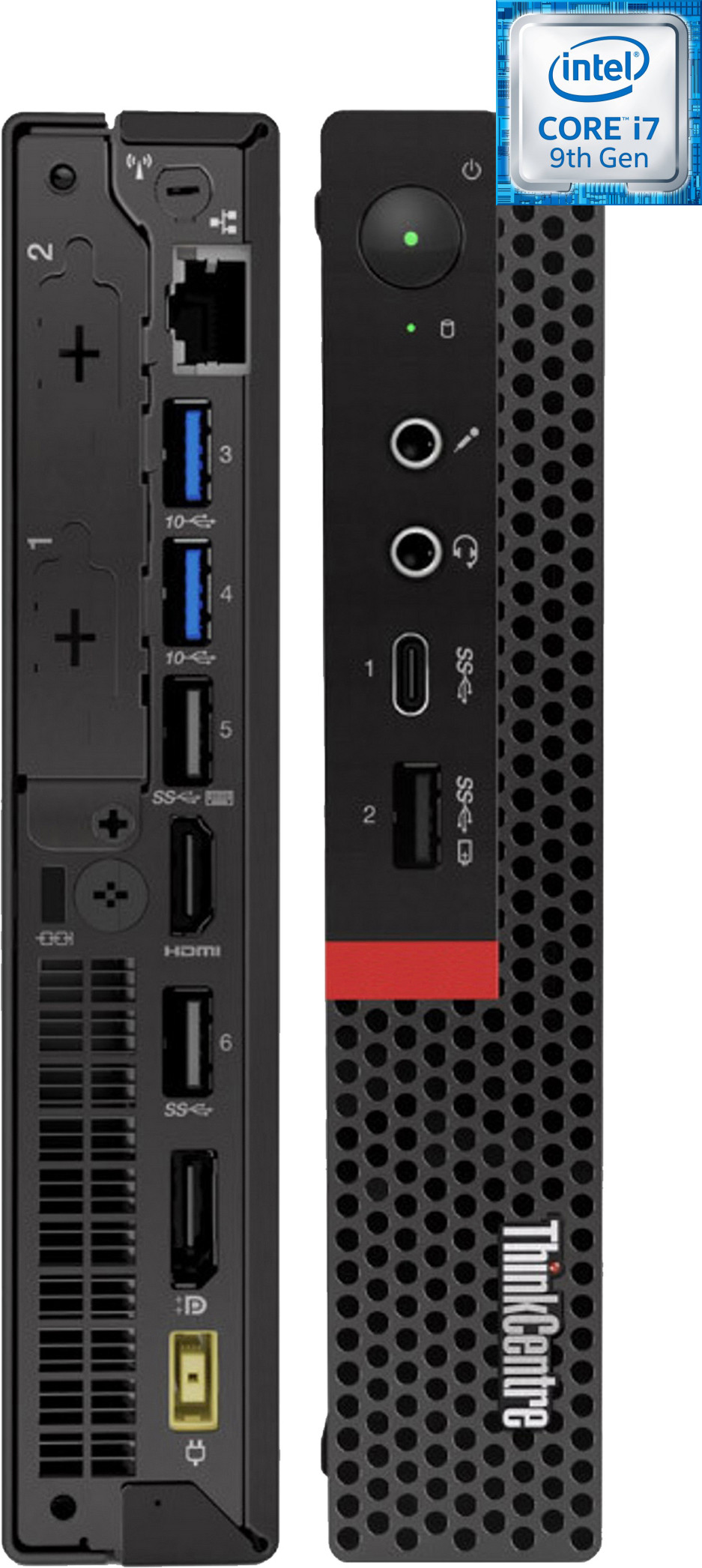 Longan ThinkCentre Tiny PC | Core i7 (9th Generation) [LHE] Core i7-9700 (32 GB RAM/Integrated Intel® Ultra HD 630 Graphics/1 TB SSD Capacity/Windows 11 Pro) Microtower with MS Office image 1