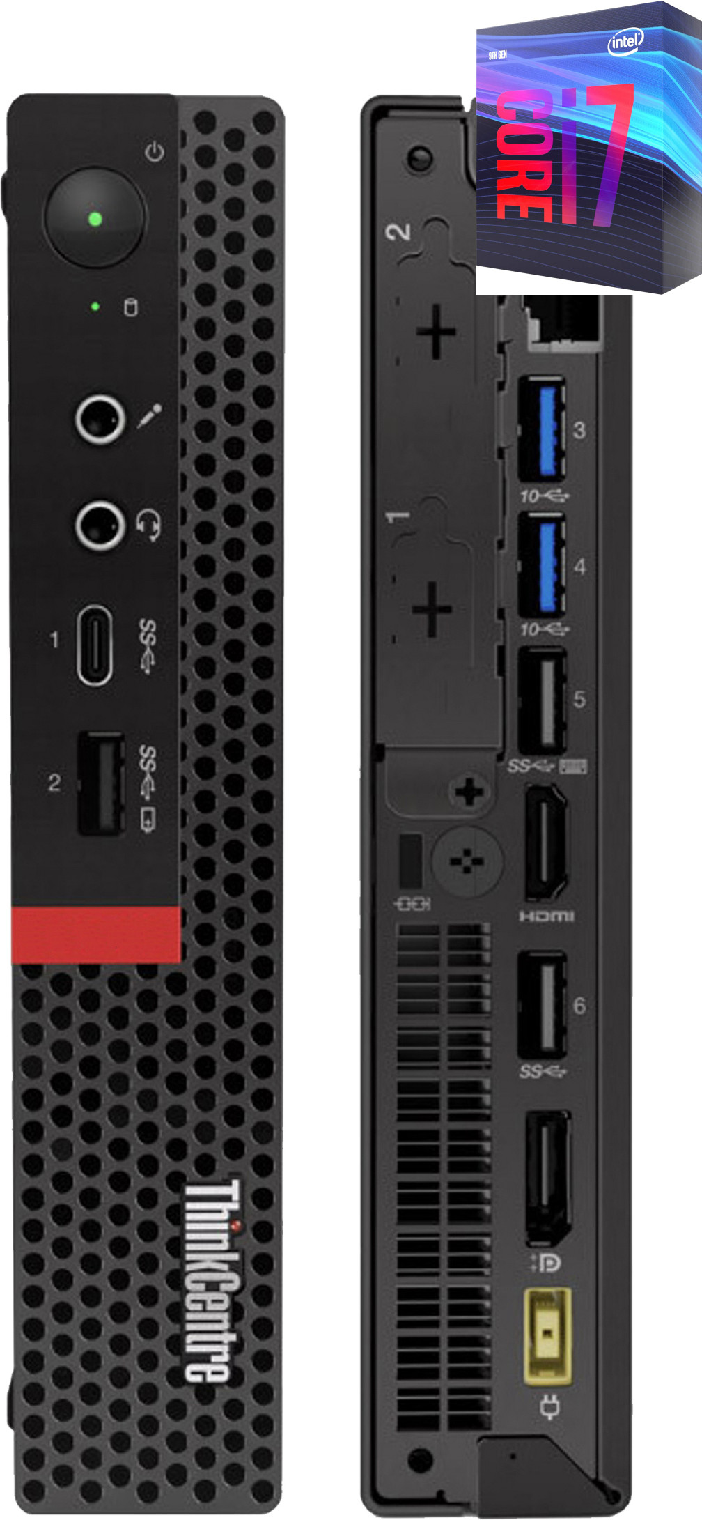 Longan ThinkCentre Mini Desktop | Core i7 (9th Gen) [8 Cores, 8 Threads] [KGC] Intel Core i7 (9th Generation) Processor [8 Cores, 8 Threads] (32 GB RAM/Integrated Intel® UHD 4K 630 Graphics/1 TB SSD Capacity/Windows 11 Pro) Mini Gaming Tower with MS Office image 1