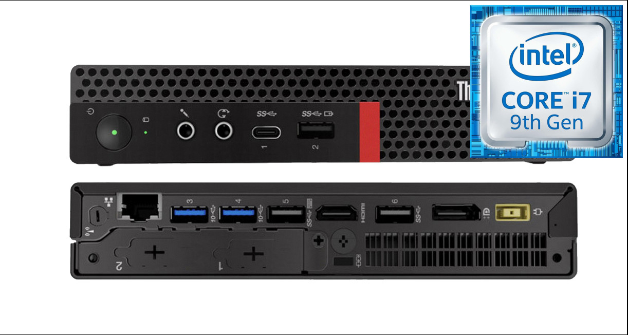 Hayyo ThinkCentre Mini PC | Core™ i7 (9th Gen) [ZUP] Core i7 (9th Generation) Processor [12MB Cache, Up to 4.70 GHz] (32 GB RAM/Integrated Intel® UHD 630 Graphics/1 TB SSD Capacity/Windows 11 Pro) Mini Tower with MS Office image 1