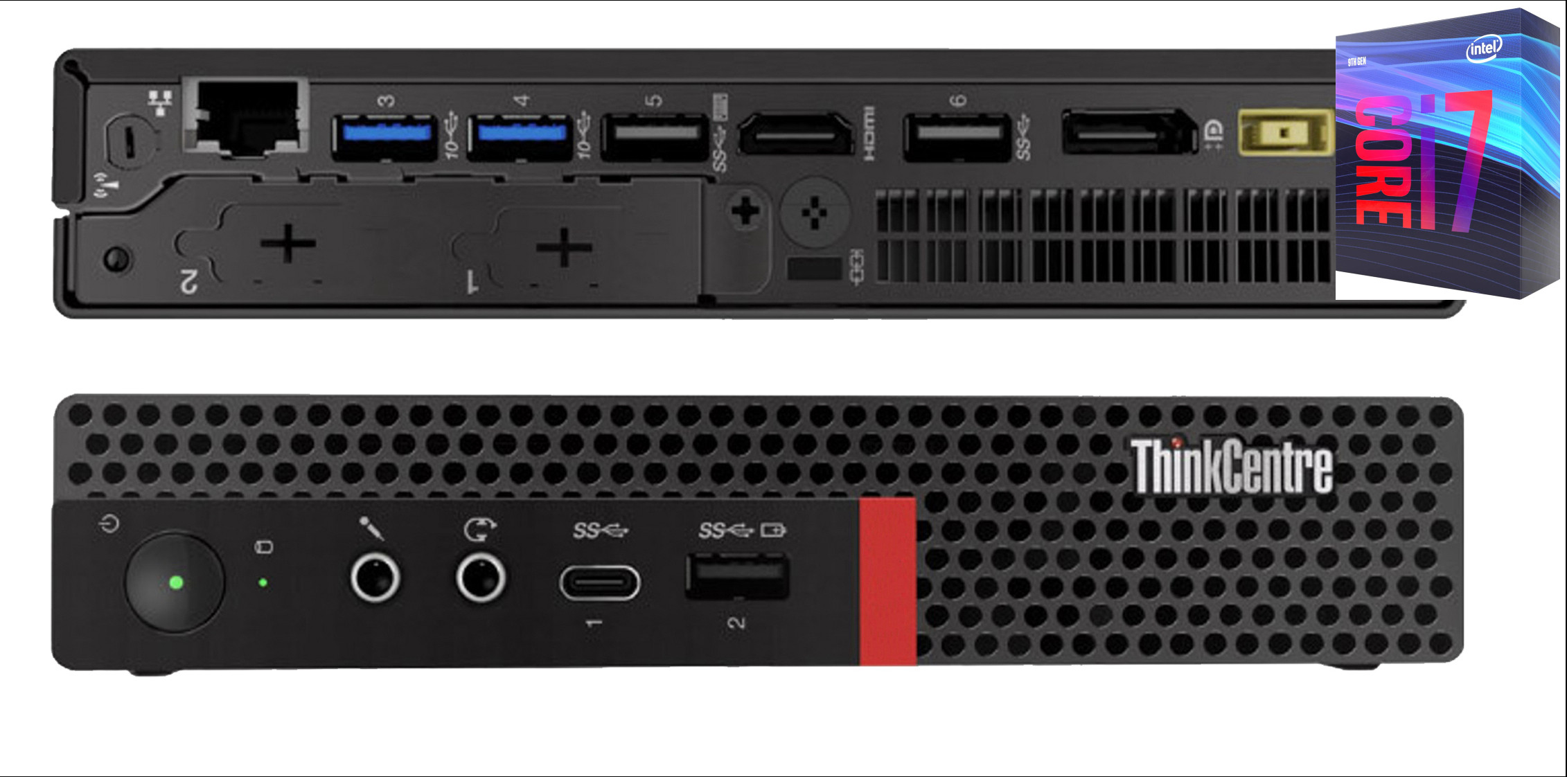 BESTYLISH ThinkCentre Tiny Desktop | Core™ i7 - 9700 Octa-Core [RNG] Intel Core i7 (9th Gen) [8 Cores, 8 Threads, Upto 4.70 GHz] (32 GB RAM/Integrated Intel® Ultra HD 4K 630 Graphics/1 TB SSD Capacity/Windows 11 Pro) Mini Tower with MS Office image 1