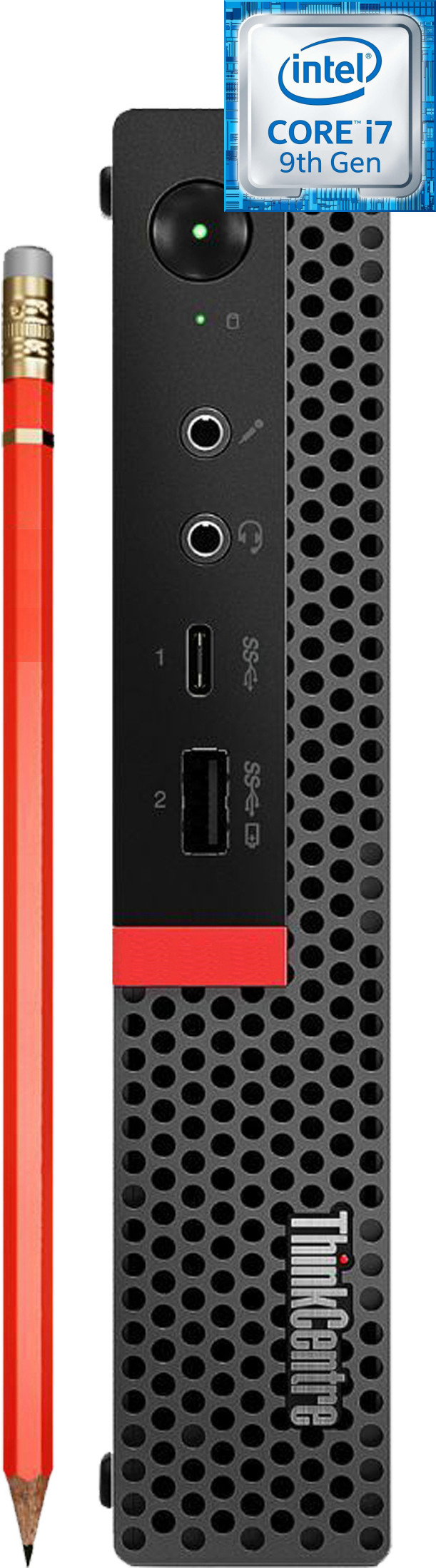 Longan ThinkCentre Mini Desktop | Core i7 (9th Gen) Octa-Core [GCG] Intel Core i7 (9th Generation) [8 Cores, 8 Threads, 3.00 GHz] (32 GB RAM/Intel® UHD 630 Graphics/1 TB SSD Capacity/Windows 11 Pro) Microtower with MS Office image 1