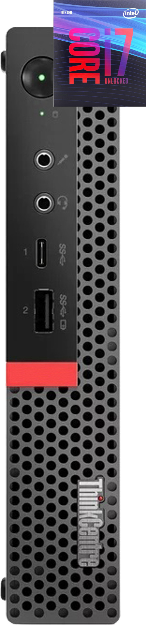 Longan ThinkCentre Tiny Desktop | Core i7 (9th Generation) Octa-Core [SPK] Core™ i7 (9th Generation) [8 Cores, 8 Threads] (32 GB RAM/Integrated Intel® UHD 630 Graphics/1 TB SSD Capacity/Windows 11 Pro) Gaming Tower with MS Office image 1