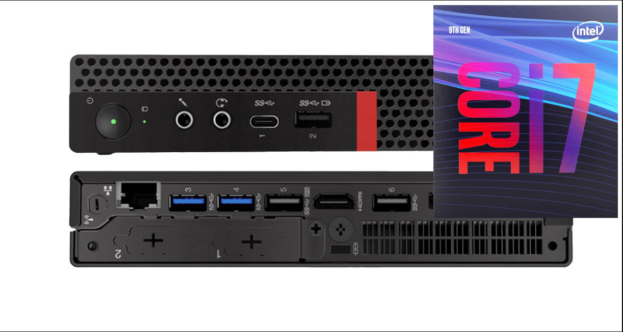 Longan Core™ i7 (9th Generation) | ThinkCentre Tiny Desktop [DZC] Core™ i7-9700 [8 Cores, 8 Threads] (32 GB RAM/Integrated Intel® Ultra HD 630 Graphics/1 TB SSD Capacity/Windows 11 Pro) Mini Gaming Tower with MS Office image 1