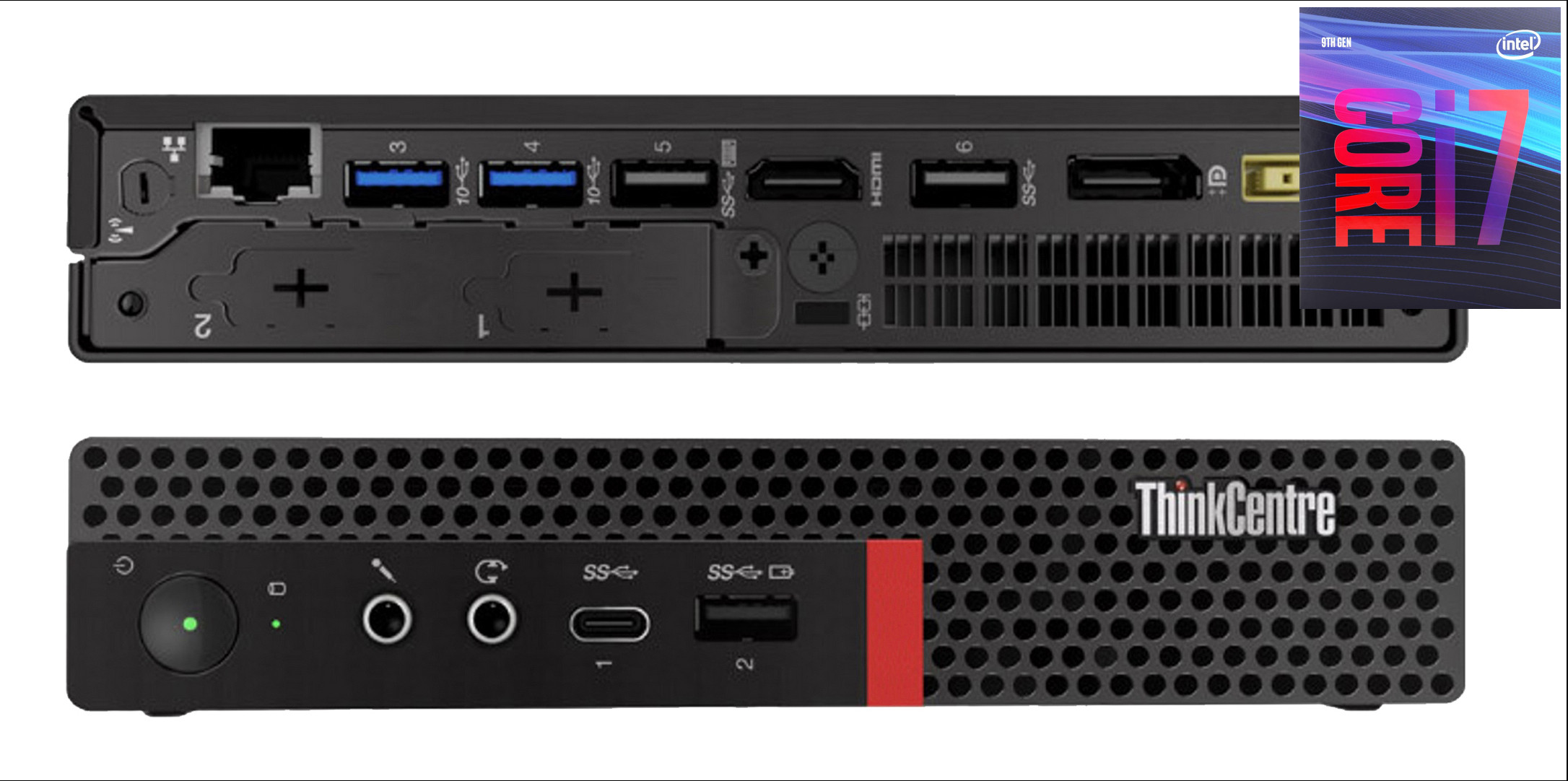 Hayyo ThinkCentre Tiny PC | Core™ i7 (9th Gen) [8 Cores, 8 Threads, 3.00 GHz] [KJY] Core i7 (9th Generation) [8 Cores, 8 Threads, 3.00 GHz] (32 GB RAM/Integrated Intel® UHD 630 Graphics/1 TB SSD Capacity/Windows 11 Pro) Mid Tower with MS Office image 1