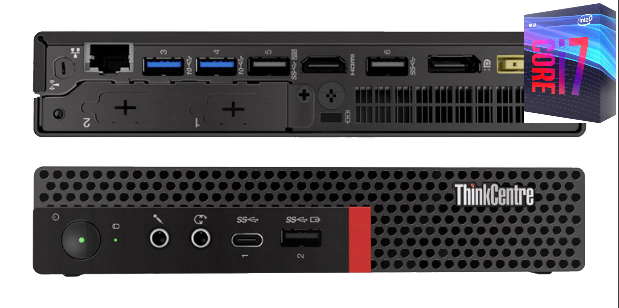 Longan ThinkCentre Mini Desktop | Core i7 (9th Gen) [12M Cache, Up to 4.70 GHz] [GEP] Core™ i7 (9th Generation) Processor [8 Cores, 8 Threads] (32 GB RAM/Integrated Intel® Ultra HD 630 Graphics/1 TB SSD Capacity/Windows 11 Pro) Mini Gaming Tower with MS Office image 1