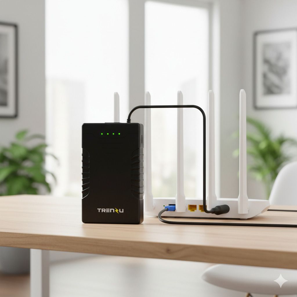 Trenzu Mini UPS for Router | 6600mAh Power Backup | Universal 12V UPS for WiFi Routers Power Backup for Router-image-35