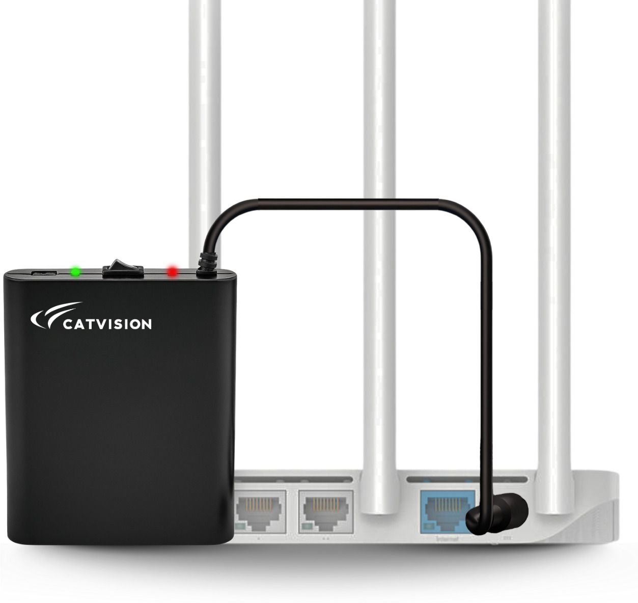 Catvision Mini UPS for Routers I 2x2600 mAh Battery | Upto 4 Hours | BIS Approved | Power Backup for Router