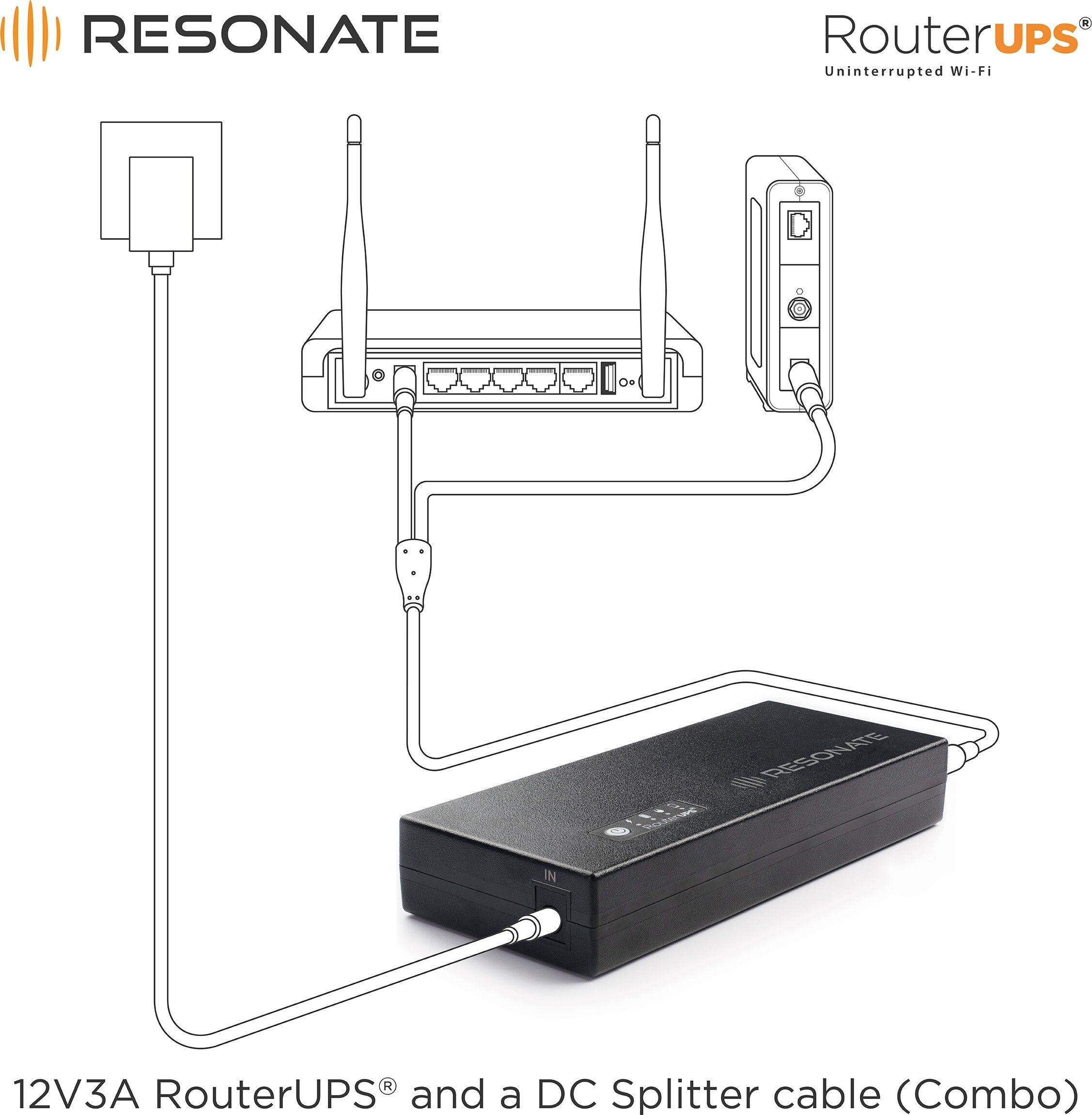 RESONATE 12V3A_DC_SPLITTER Power Backup for Router-picture-10