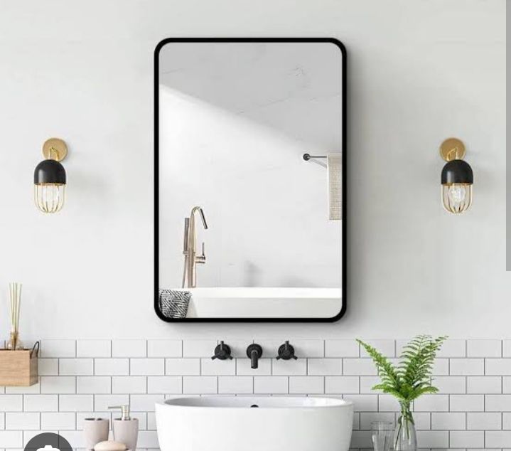 ssworld 12" x 18" Inch Rectangular Mirror-04 Bathroom Mirror-picture-10