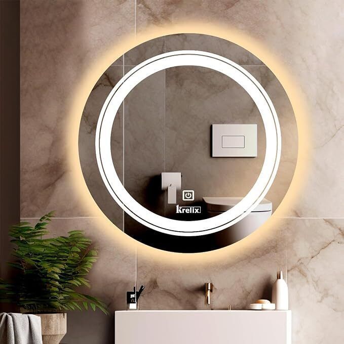 flipkart perfect homes 16x16 Inch Wall-Mounted LED Mirror with Smart Sensor Bathroom Mirror-picture-43