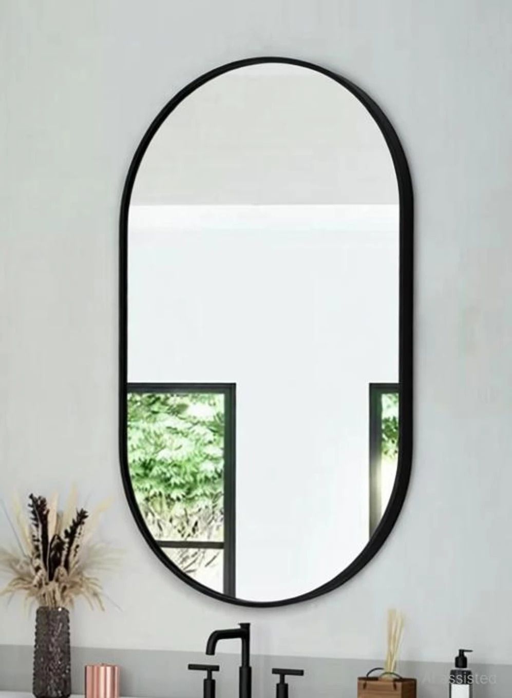 Bathroom Wall Mirror Stylish Vanity Mirror for Home, Washroom & Dressing Room Bathroom Mirror-image-0