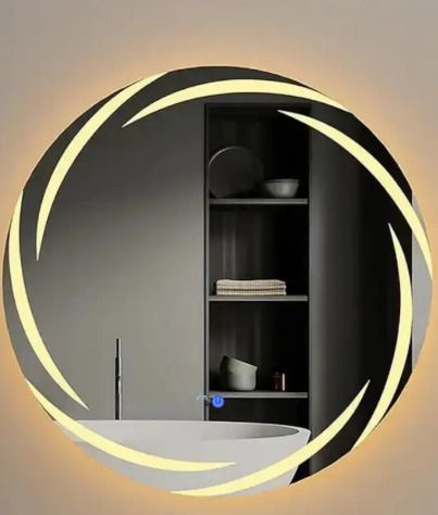 mofaro LED MIROR 18"X18" INCH WITH THREE COLOR LIGHT AND TOUCH SENSOR A4 Bathroom Mirror-picture-23