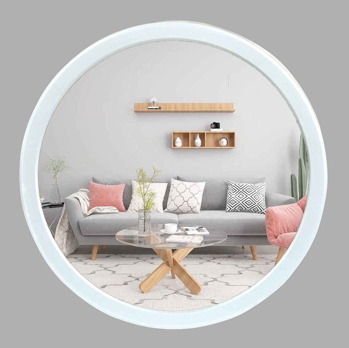 efinito White Wash Basin Bedroom Living Room Makeup vanity Bathroom Mirror-picture-24