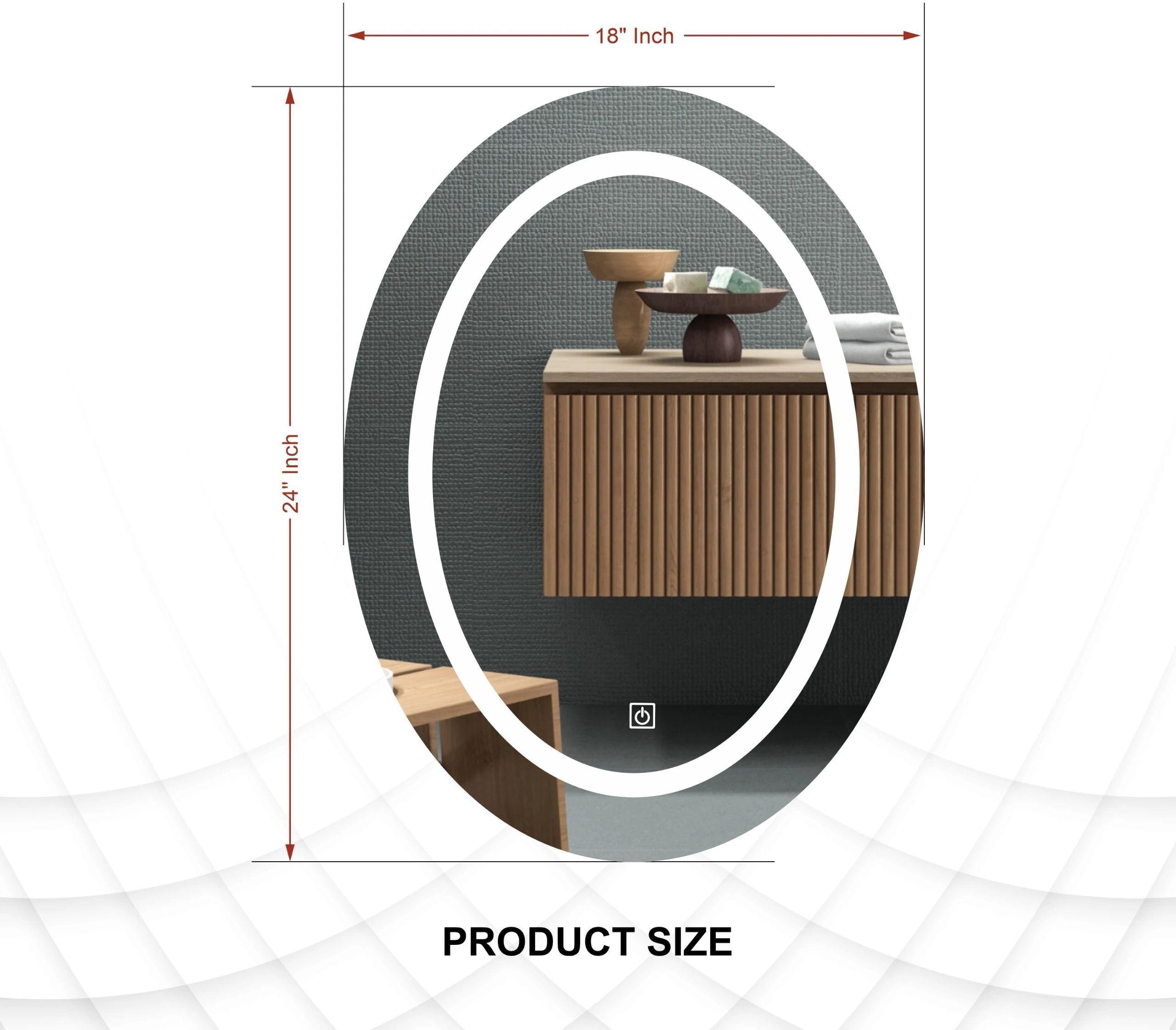 krelix Capsule Wall Mounting Mirror with Light 17.5X23.5 inch Bathroom Mirror-picture-24
