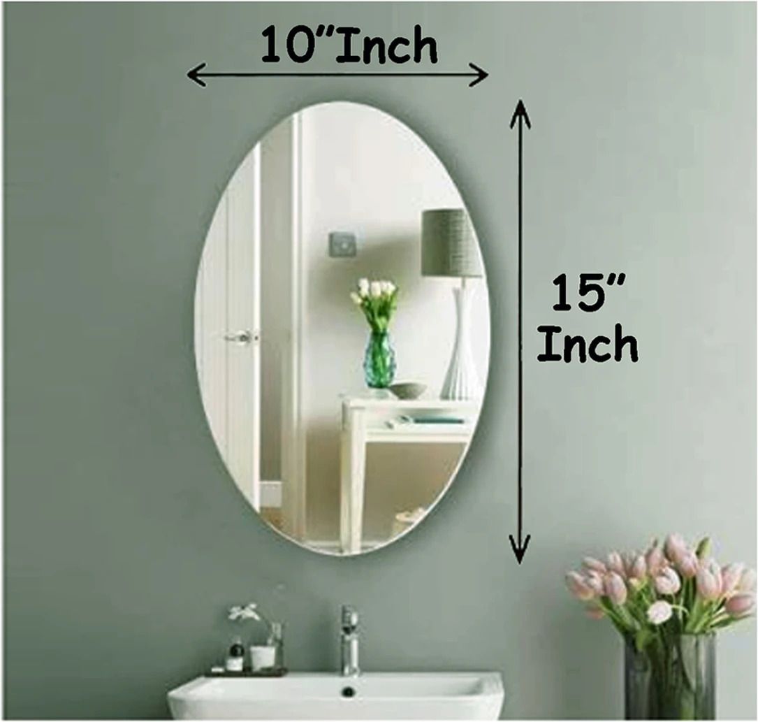 fancy homes 10" x 15" Inch Oval Mirror FHS_014 Bathroom Mirror-picture-10
