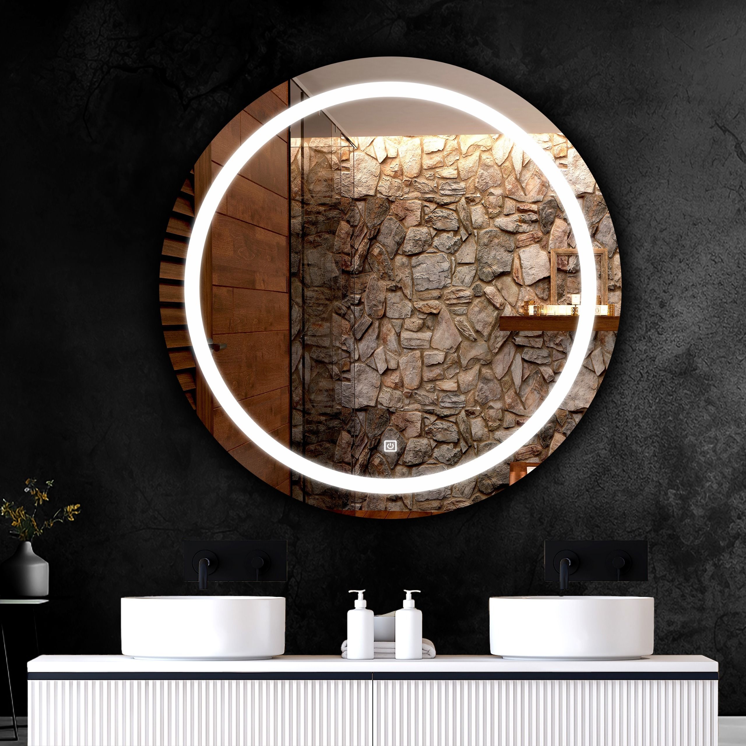 Round Wall mirror 24*24 inch Bathroom Mirror-image-12