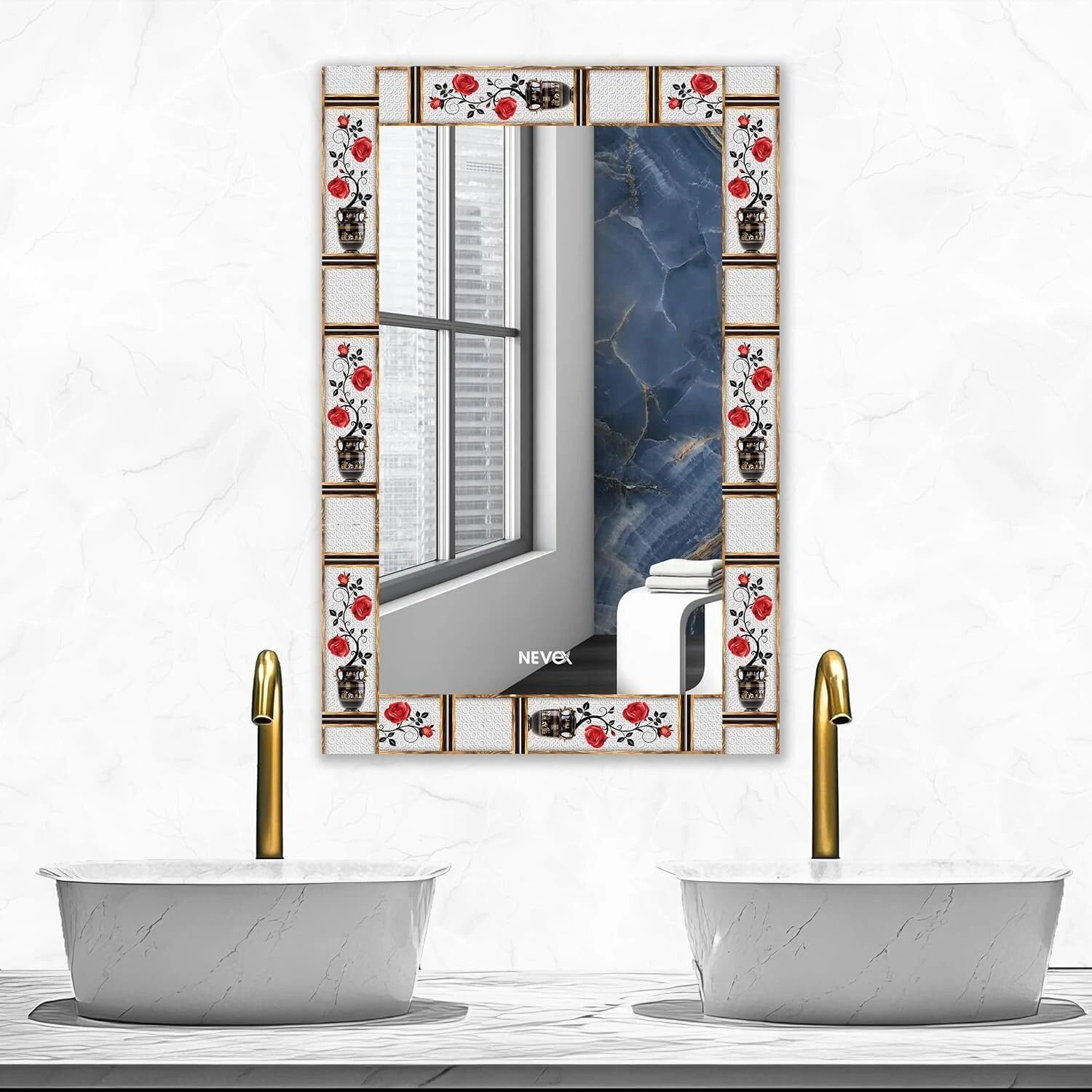 luppra Rectengalr Frameless Polish Finishing Mirror for Wall Bathroom Mirror-picture-11