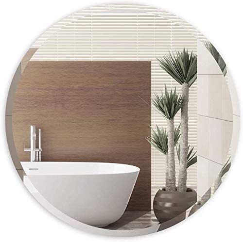 Frameless 12 inch Small Size Designer Bewelled Mirror Home Decor Shaving Makeup Bathroom Mirror-image-24