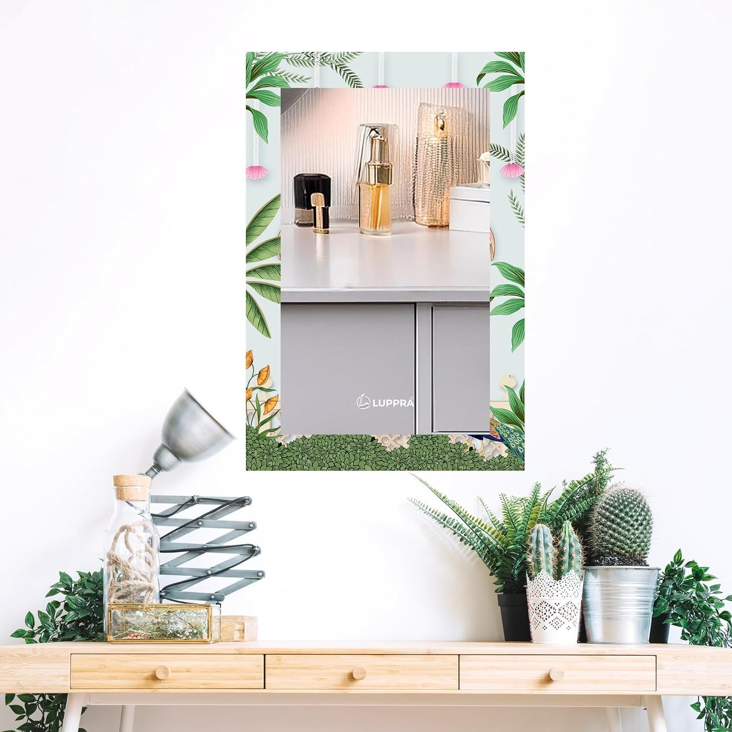 luppra Rectangle Decorative Fancy Mirror 18 x 24 inch Bathroom Mirror-picture-24