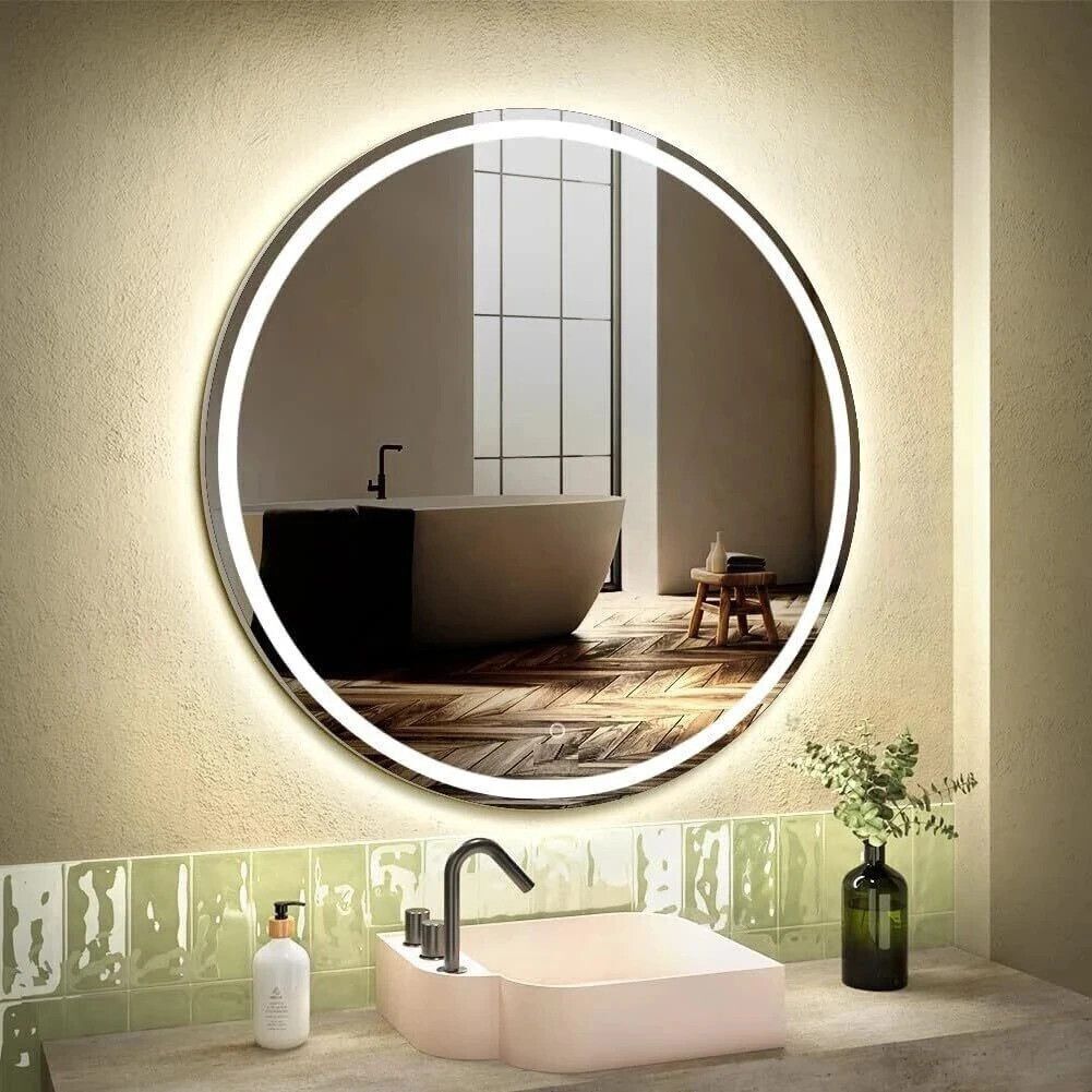 Glass Round 24X24 Inch Wall-Mounted LED Mirror Decorative Mirror-image-27