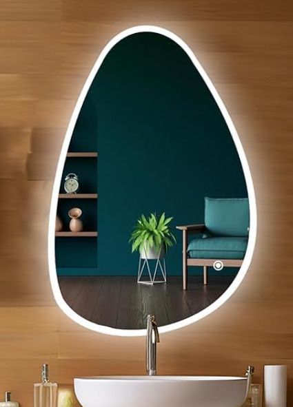 16"X21" Inch LED MIRROR WITH THREE COLOR LIGHTS AND TOUCH SENSORS k7 Bathroom Mirror-image-45