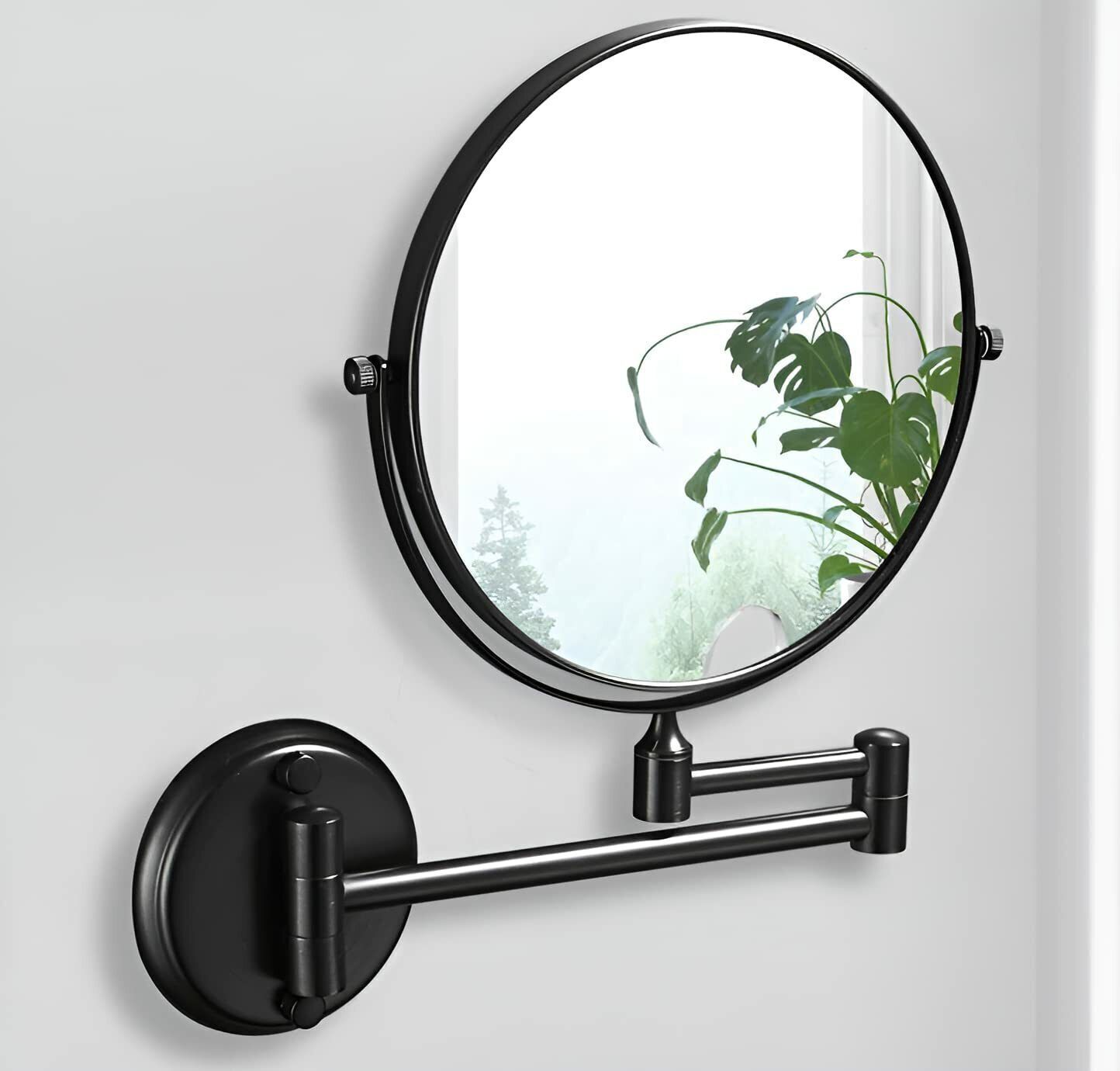 Brass & SS-304 Makeup /Magnifying Mirror for Bathroom/8 Inch/5x/1x-Magnification Bathroom Mirror-image-19