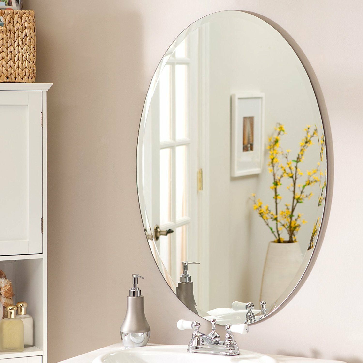 pkg 18x24 Inch Wall Decor Plain Mirror Glass for Home, Bedroom, Living Room HD60-JAN Bathroom Mirror-picture-22