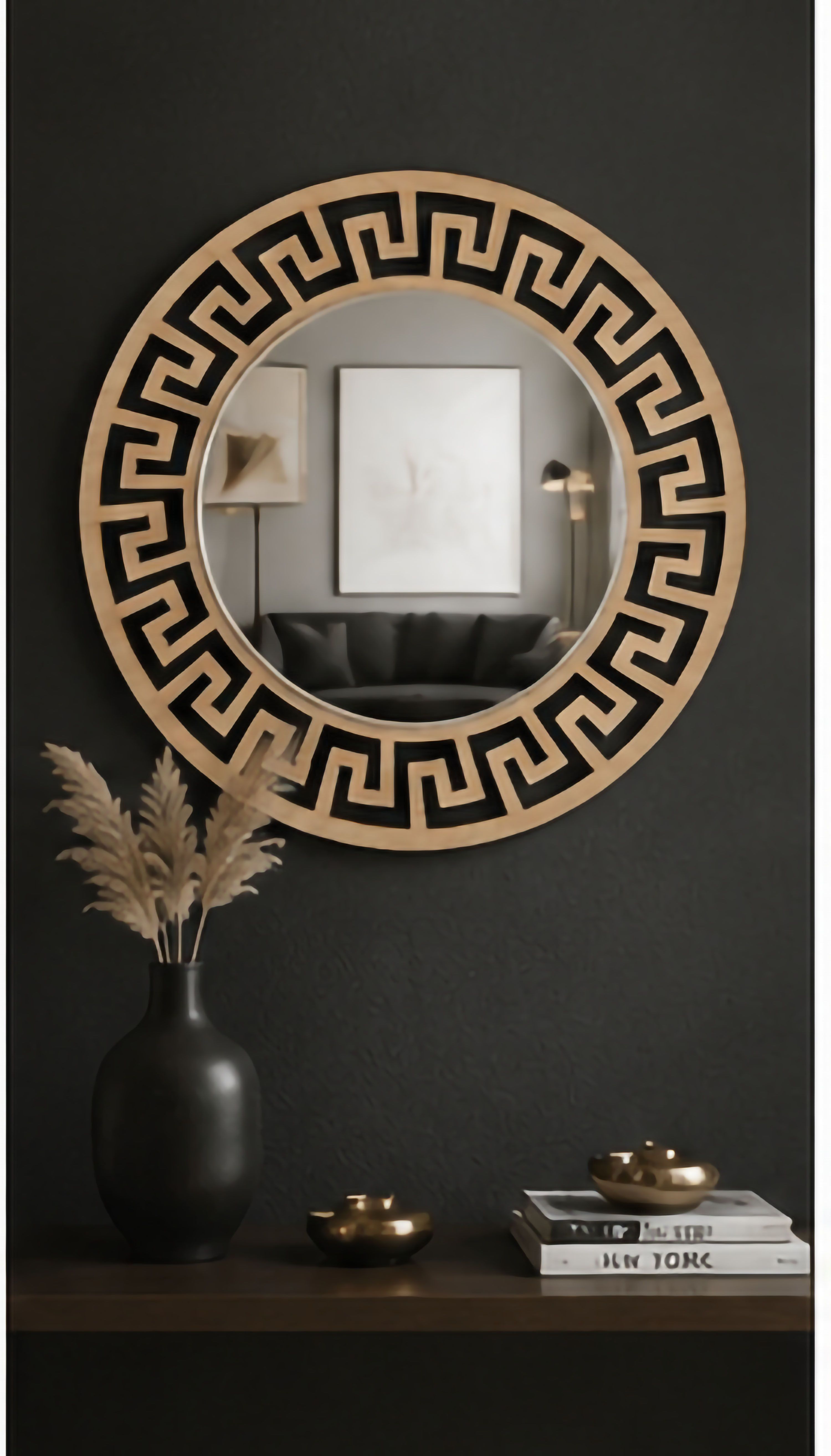 aryaansh Luxury Wall Mirror for Bathroom Vanity Bedroom Living Room Decoration - 16Inch Bathroom Mirror-picture-33