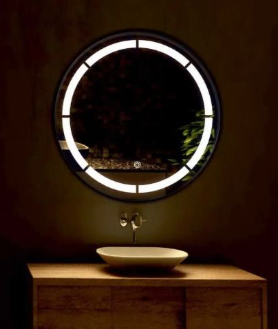 mofaro LED MIROR 18"X18" INCH WITH THREE COLOR LIGHT AND TOUCH SENSOR A1 Bathroom Mirror-picture-16