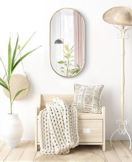 ELEGANT ROUND MIRROR WITH GOLD FRAME 15*18 SUITABLE FOR WASH DRAWING ROOM Bathroom Mirror-image-7
