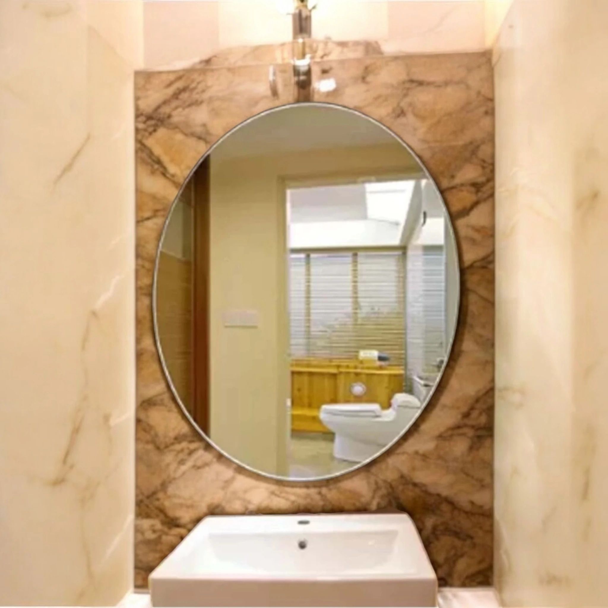 12" x 15" Inch Oval Mirror FHS_008 Bathroom Mirror-image-39