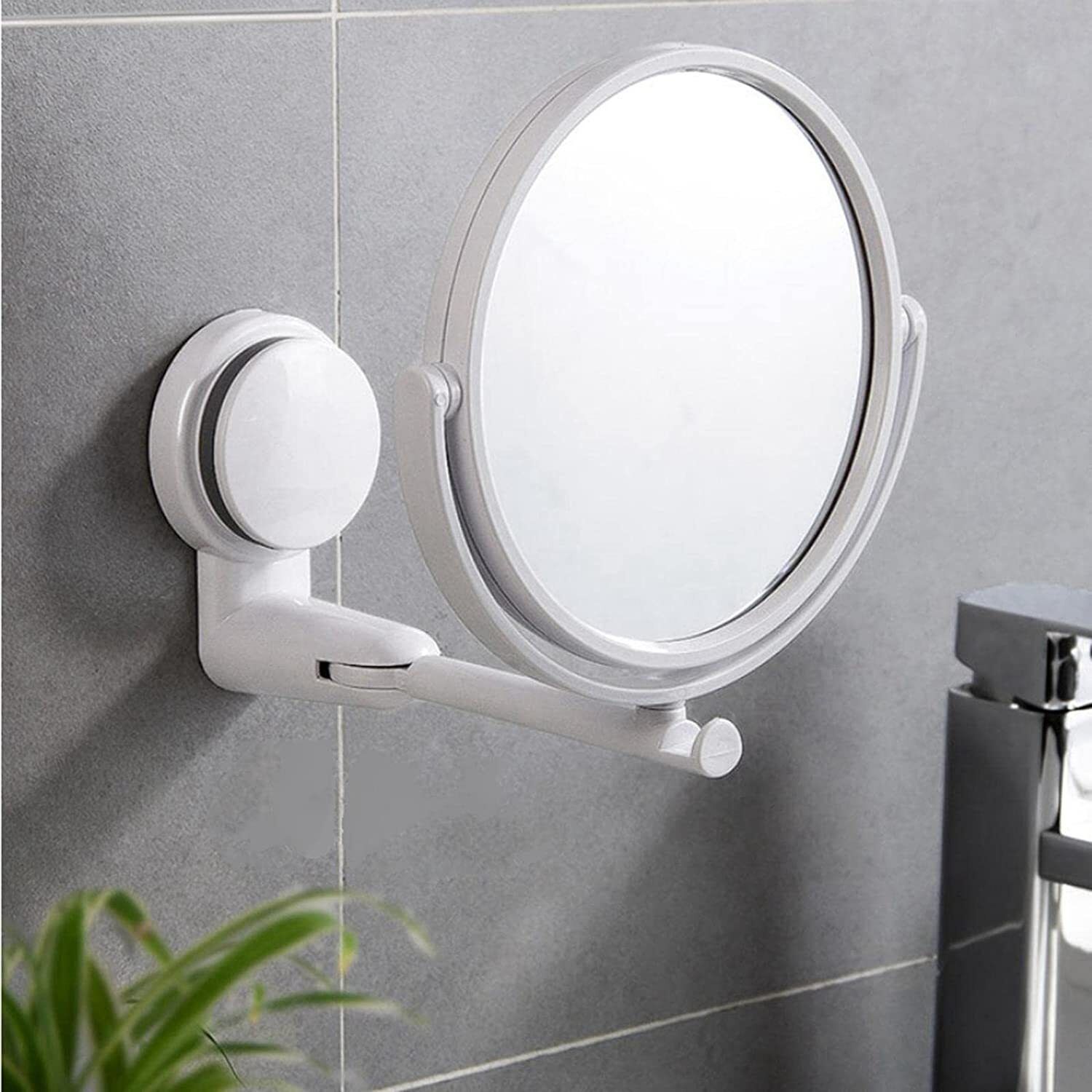 bayleef Self-Adhesive, Sucker, Makeup, Wall-Mounted, Household, Folding, Bathroom Bathroom Mirror-picture-14