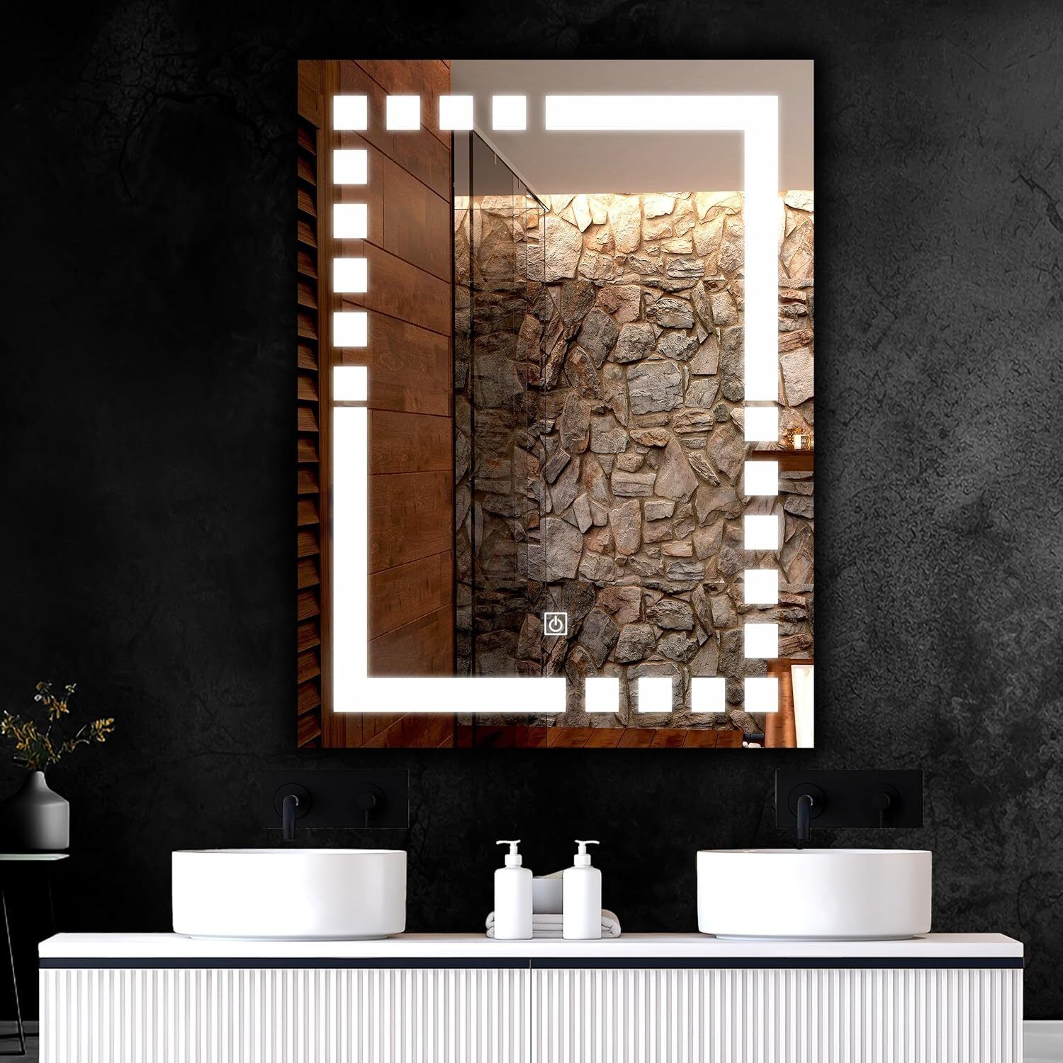 kerlix Led Decorative Interior Decor Mirror for Bathroom 18X24 Inch Lighted Mirror Bathroom Mirror-picture-13