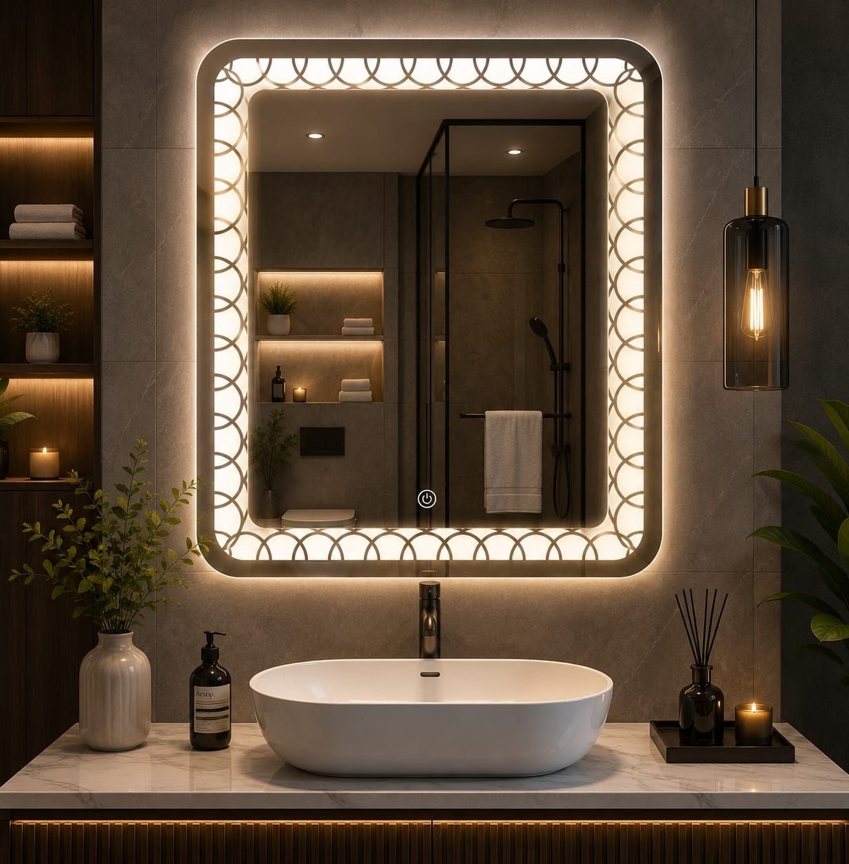 mofaro MOF AURA SQUARE 20IN/2026 Bathroom Mirror-picture-24