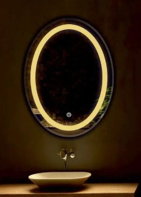 24 *18 Inch LED Wall MirrOR OVA; Bathroom Mirror-image-38
