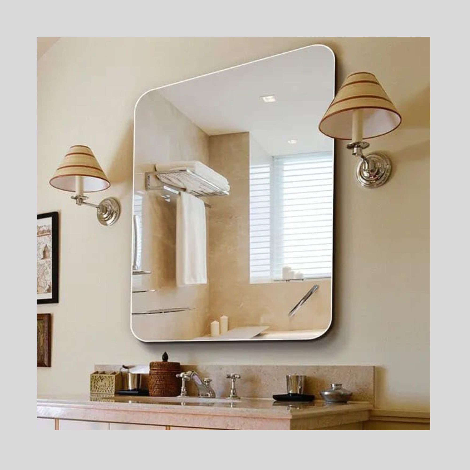 MA40 Wall Mirror for Bathroom, Living Room, Bedroom 12 x 18 Inch Bathroom Mirror-image-16