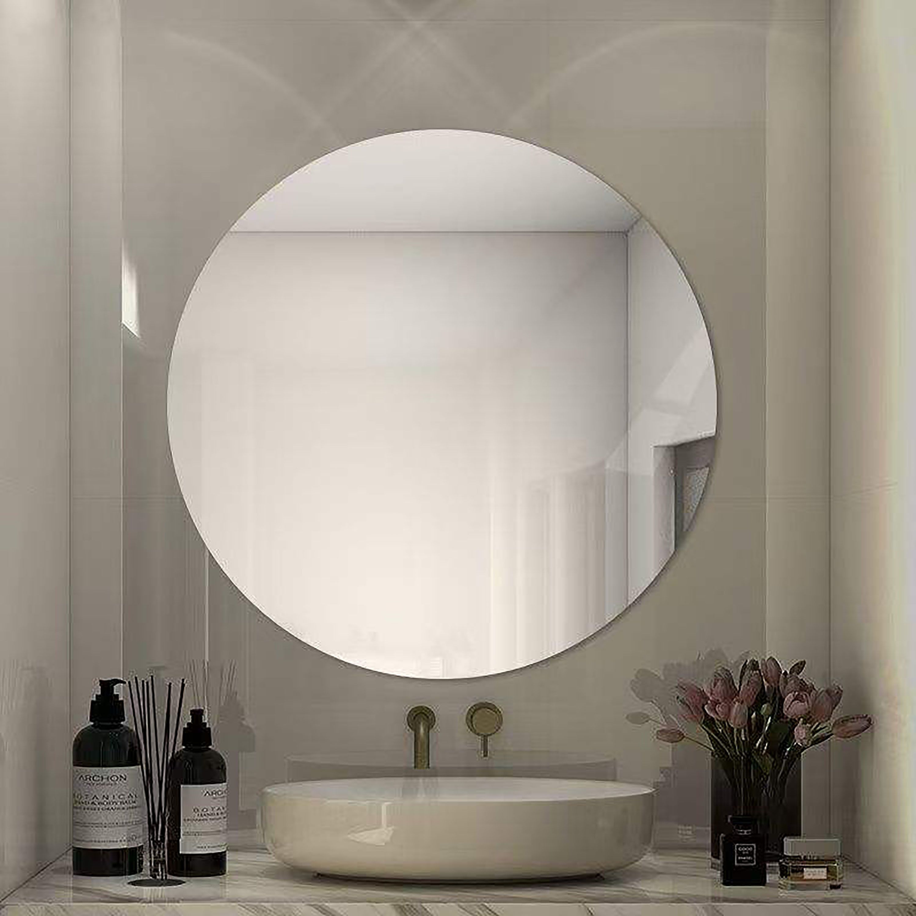 Minimalist Round Wall Mirror | Bathroom Dressing Mirror | Premium Finish 12Inch Bathroom Mirror-image-28