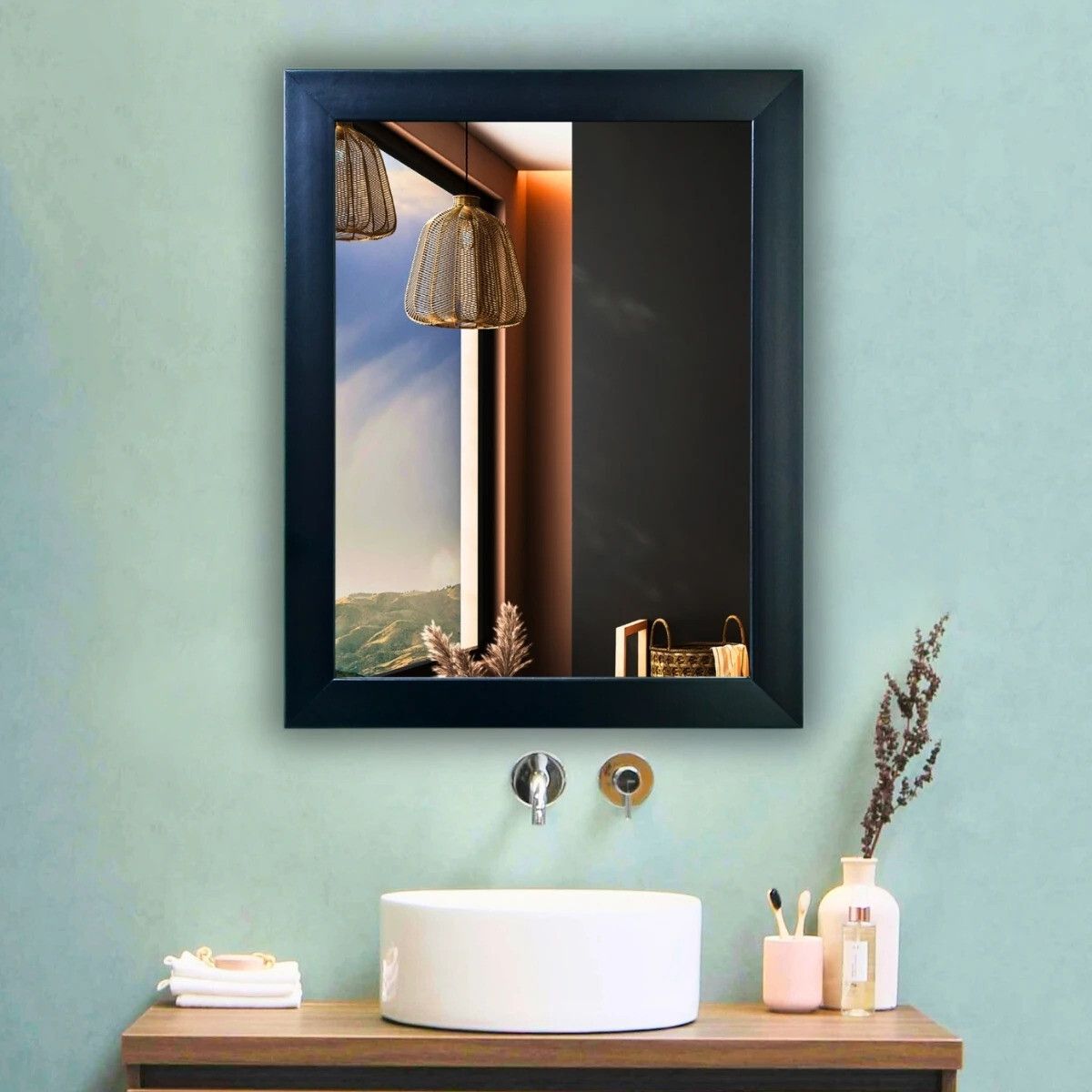 Frame Wall Mirror For Bathroom,Shaving Mirror,Mirror For Room,-11”X14”-FM1114A4 Bathroom Mirror-image-43