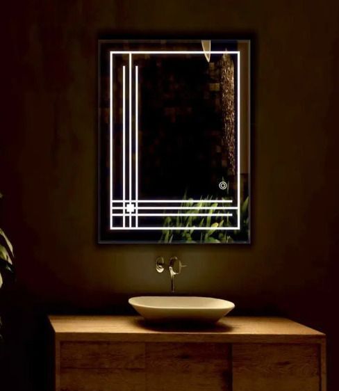 aruzetech RECTANGULAR SHAPE LED MIRROR 3 COLOR LIGHT WITH TOUCH SENSOR K1 Bathroom Mirror-picture-44