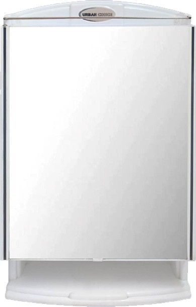 Bathroom Mirror Cabinet With Multi-Storage Shelves Plastic Wall Shelf-image-24