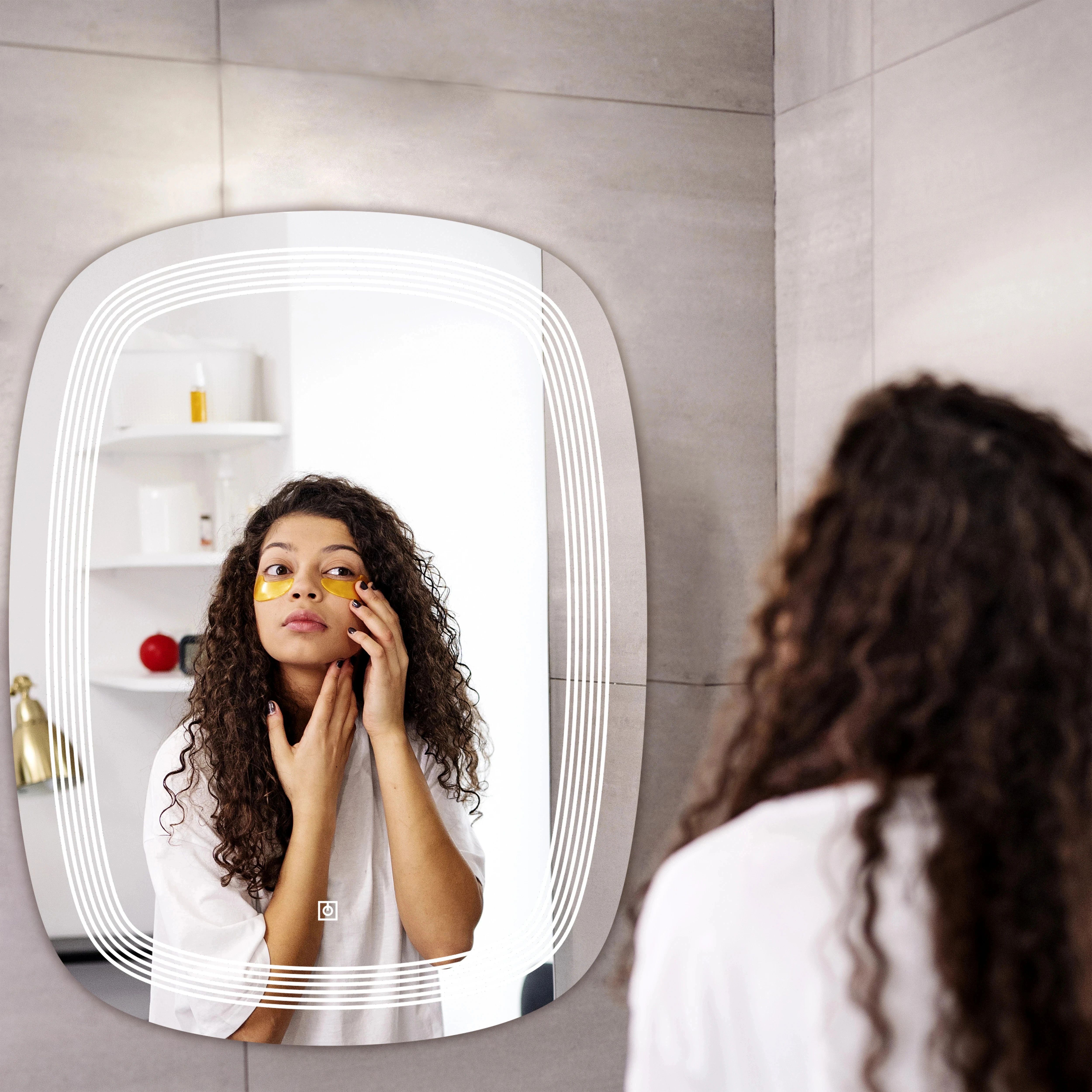 krelix Touch-Sensor LED Wall Mirror for Bathrooms, Living Rooms, and Hallways_118 Bathroom Mirror-picture-16
