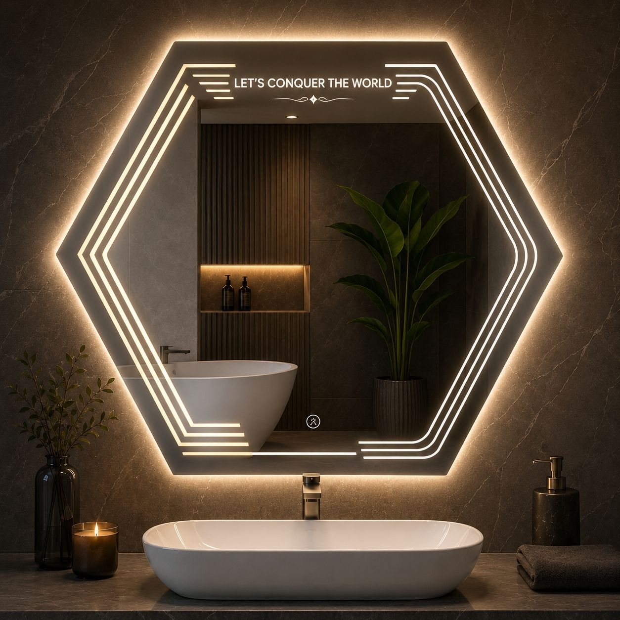 mofaro MOF ZONEX HEXA 18*18 INCHES 2026 Bathroom Mirror-picture-35