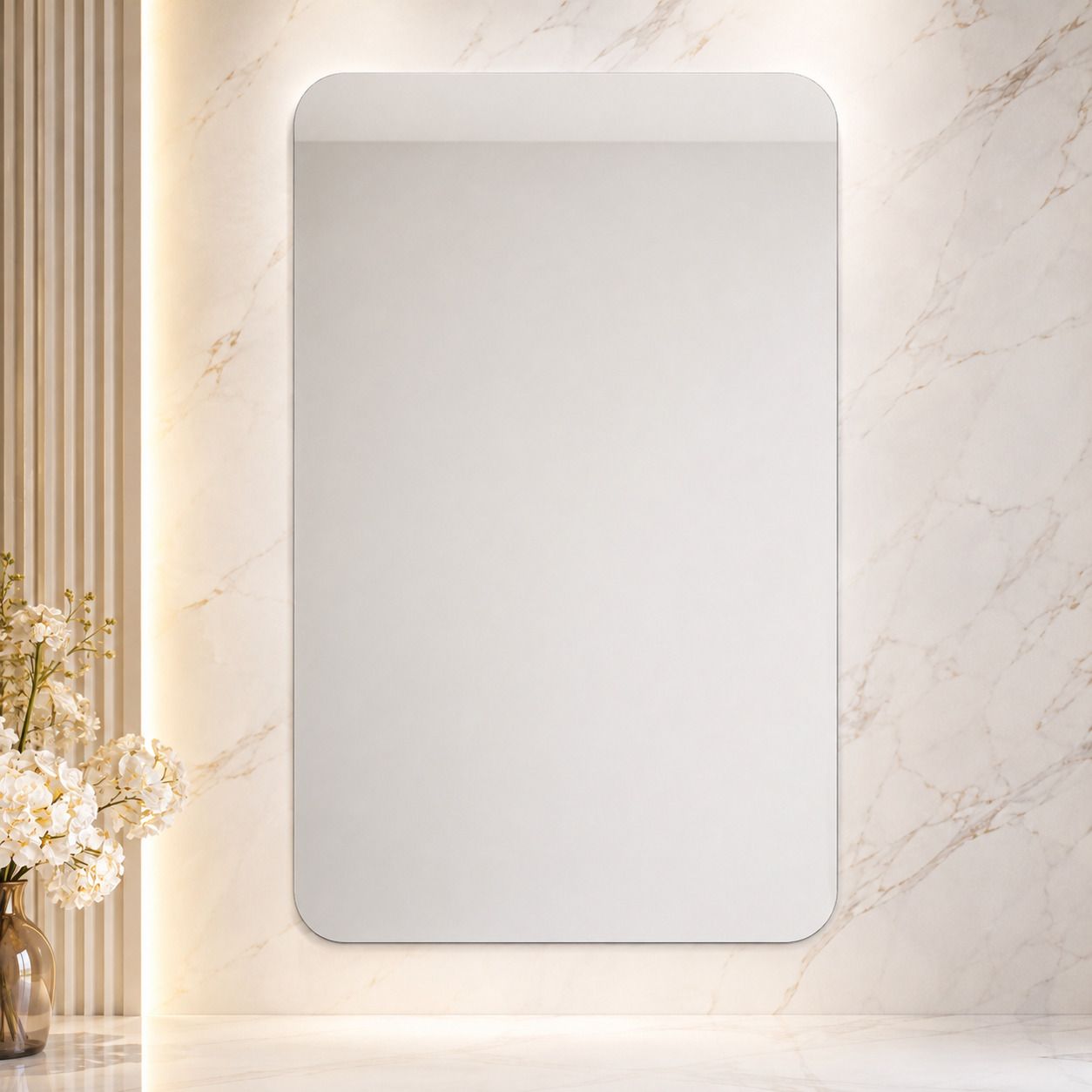 khushi decors Frameless Capsule Wall Mirror 9 x 15 Inch | Clear Reflection Glass Mirror Bathroom Mirror-picture-47