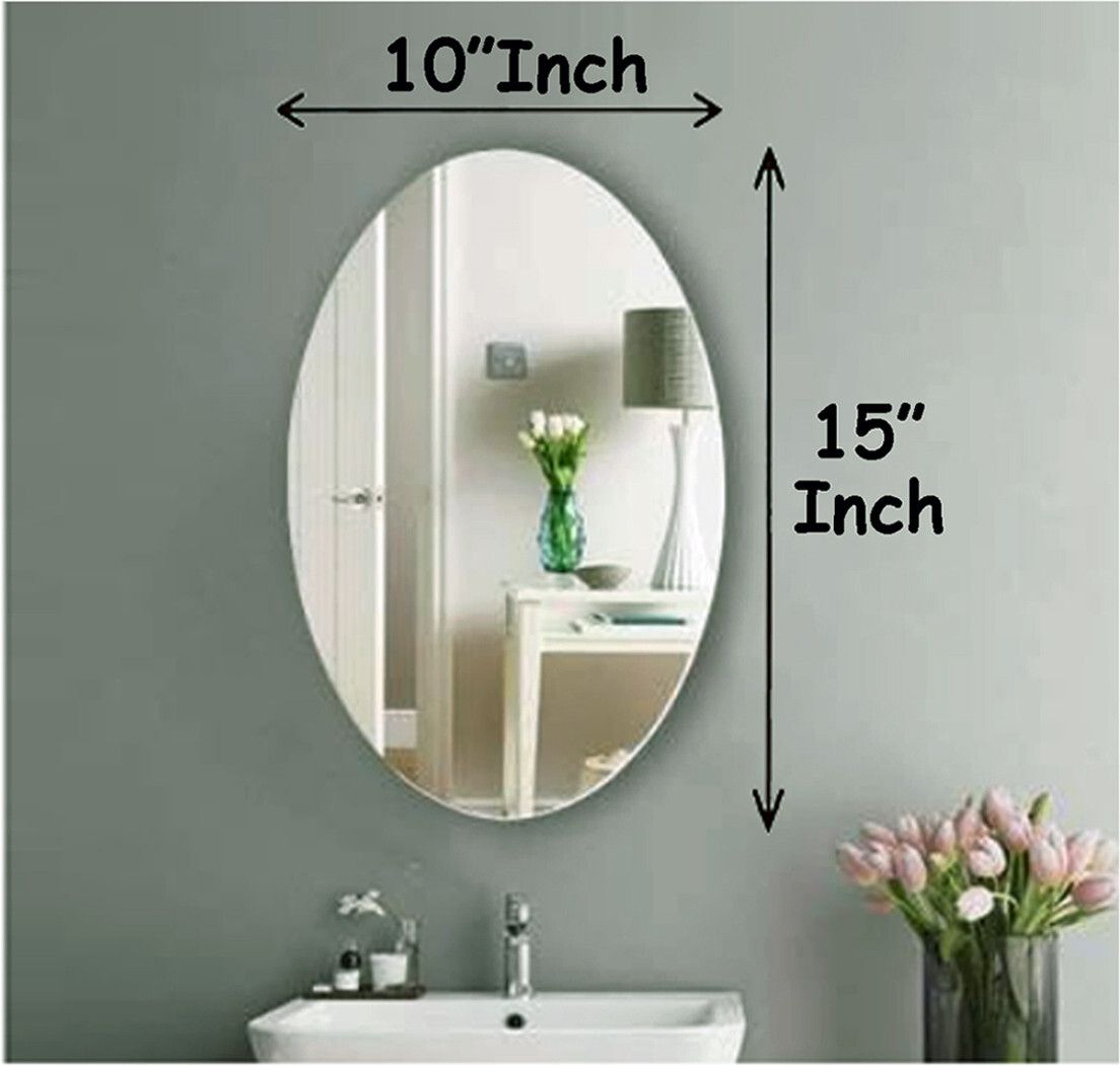 fancy homes 10" x 15" Inch Oval Mirror FHS_013 Bathroom Mirror-picture-12