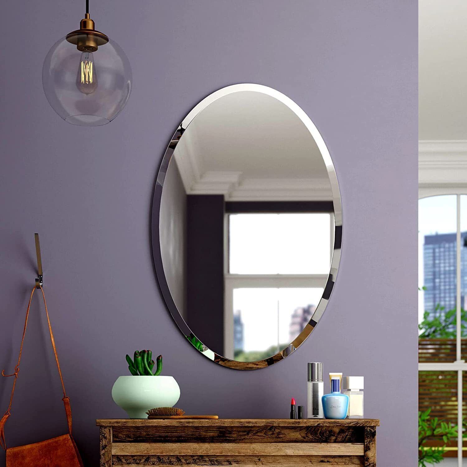 pkg 15x21 Inch Wall Decor Plain Mirror Glass for Home, Bedroom, Living Room HD33-JAN Bathroom Mirror-picture-14