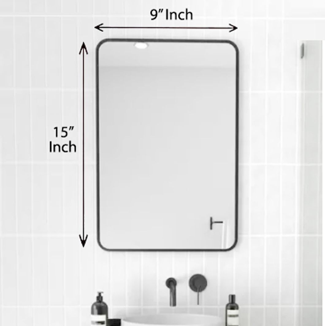 9" × 15" Inch Simple Rectangular Mirror Bathroom Mirror-image-4
