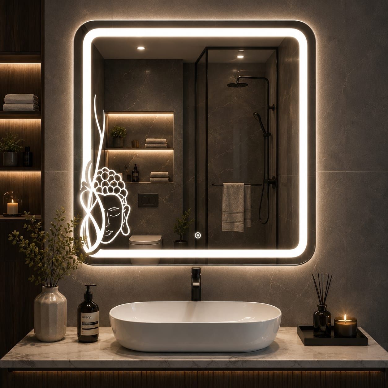 mofaro MOF OZIL SQUARE 20IN/2026 Bathroom Mirror-picture-39
