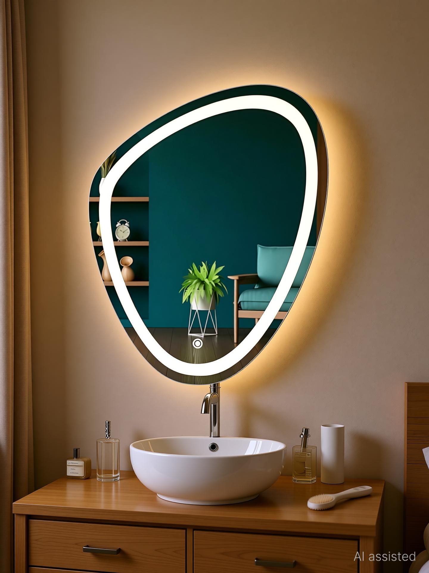 aruzetech Mirror bathroom In LED|| Size 18x24|| Bathroom Mirror-picture-27